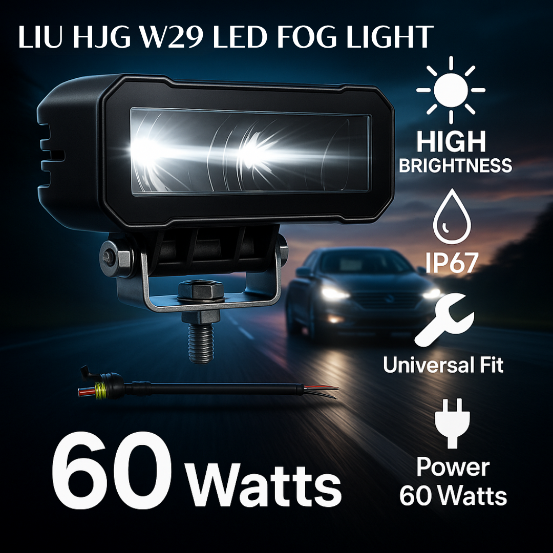 60W Universal White Fog Light for bike and car (Pack of 1)