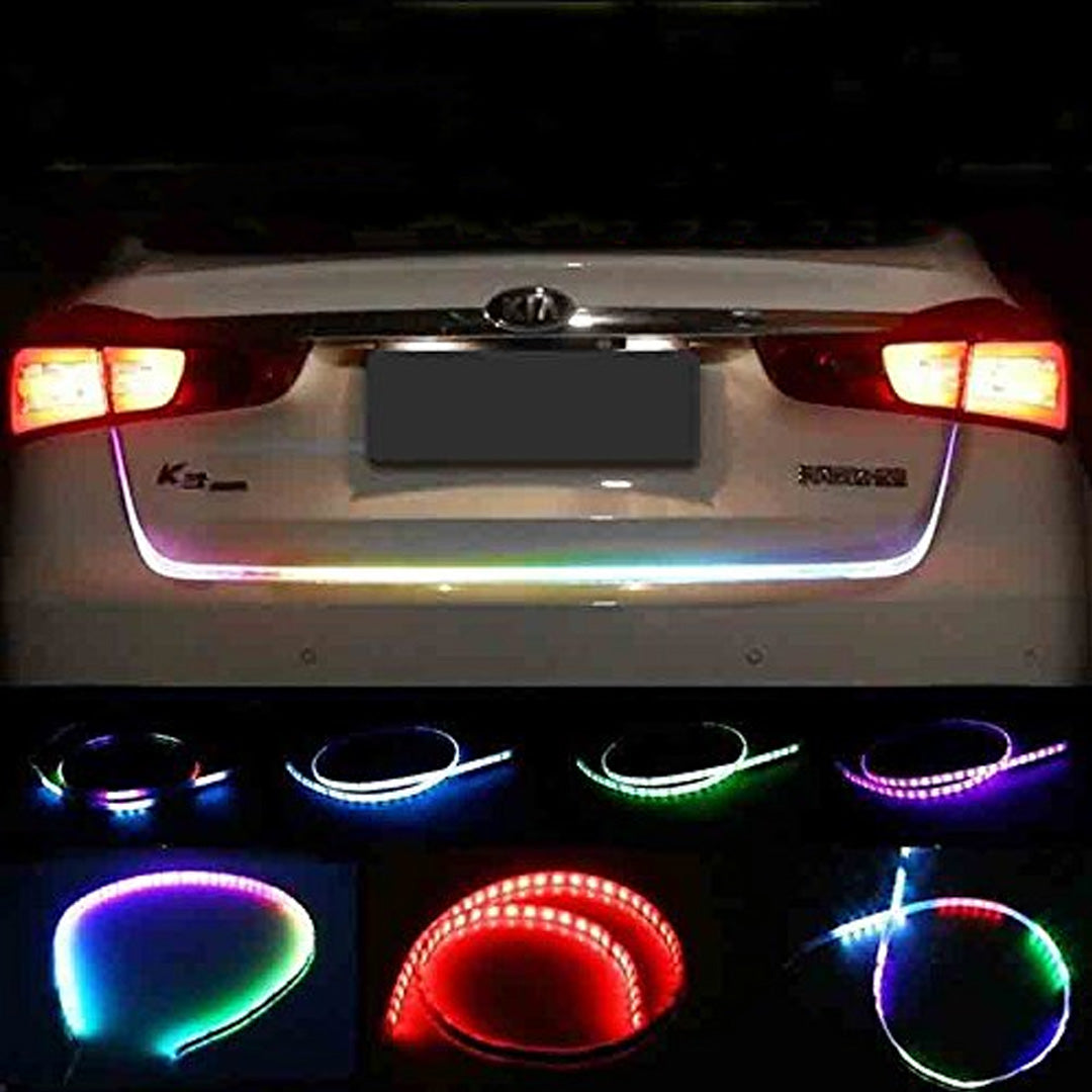 Flow Led Strip Trunk/Dicky/Boot/Tail Lights Streamer Brake Turn Signal Light (Works With All Cars)
