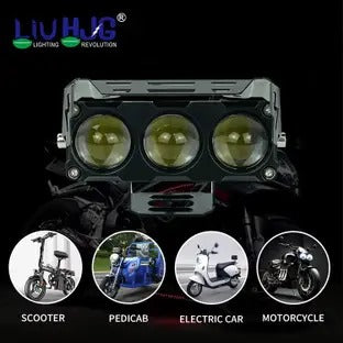 liu hjg official website, LIU HJG 3 Lens Fog Light, Yellow White Fog Light, Steady & Flashing Fog Light, - High Power Motorcycle Fog Light, Car Truck Fog Light, Dual Mode Fog Light, - 2000 Lumens Fog Light