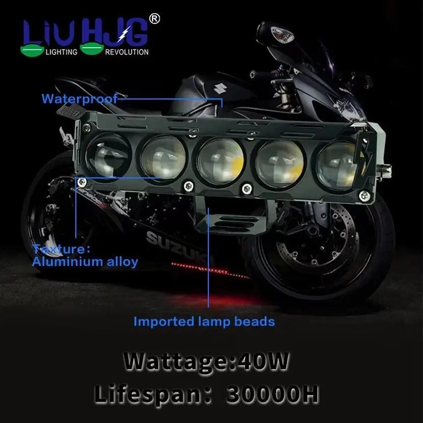 iuhjg, 5 lens fog light, devil eye fog light, yellow white fog light, steady flashing fog light, high visibility fog light, motorcycle fog light, car fog light, waterproof fog light, durable fog light, stylish vehicle lighting