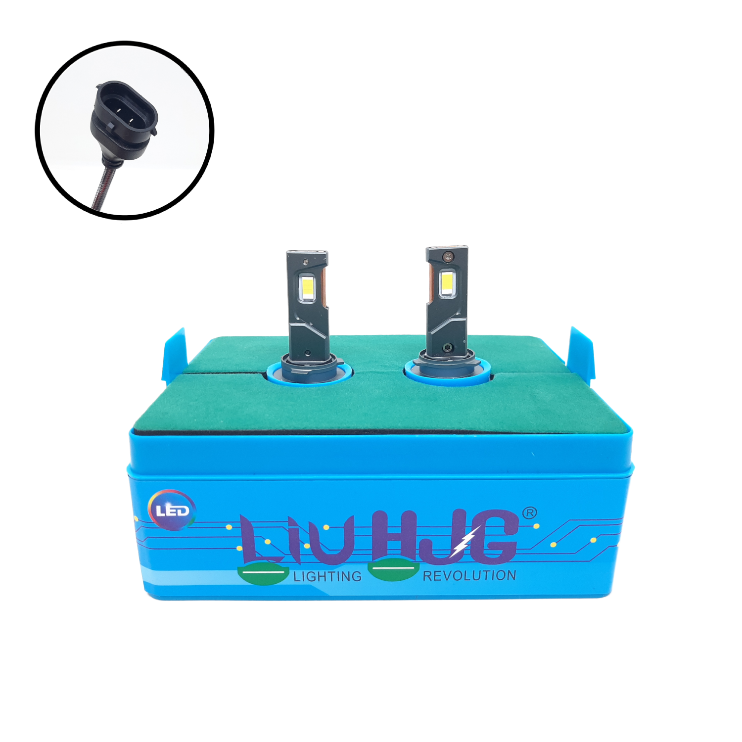 LIU HJG 120W WHITE LED HEADLIGHT BULB SET