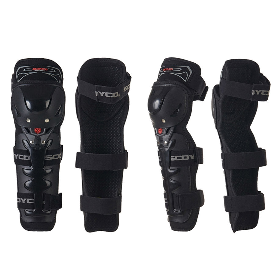 Knee and Elbow Guards for Motocross and Riding 4in1, Motorcycle Kneepads and Elbow-Pads Black