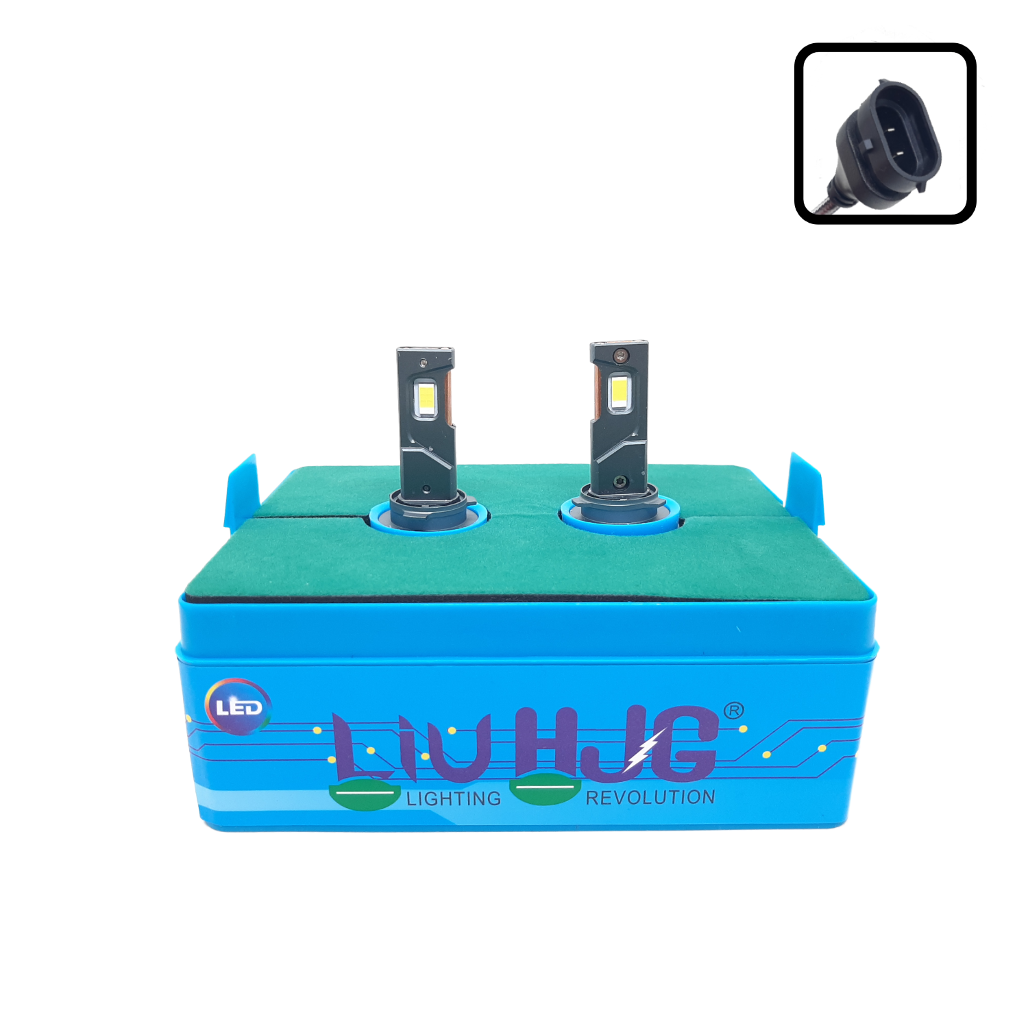 LIU HJG 180W WHITE LED HEADLIGHT BULB SET