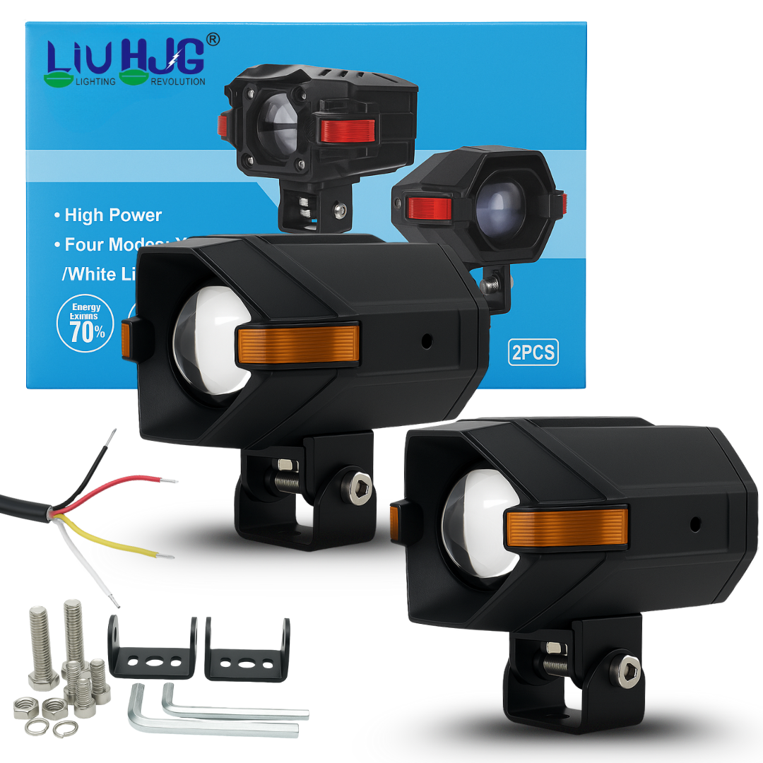 LIU HJG P97 LED fog light, 100W bike fog light, 100W car fog light, yellow white LED fog lamp, red devil eye fog light, universal LED fog light, dual color fog light for bike, dual color fog light for car, high power 100W fog light, LIU HJG devil eye driving light