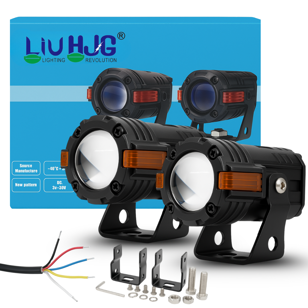 LIU HJG S-82 LED fog light, 80W bike fog light, 80W car fog light, yellow white LED fog lamp, red devil eye fog light, universal mini driving light, dual color fog light for bike, dual color fog light for car, high power 80W fog light, LIU HJG devil eye mini light