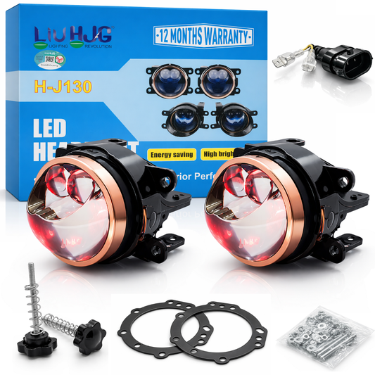 Original LIU HJG Alpha 3 Inch Projector Laser Fog Light Pair 120W with Box