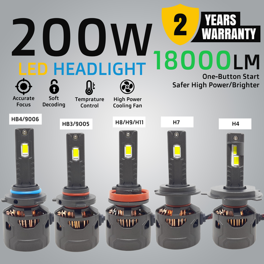 K-KARRY K9 200W Car LED Headlight Bulb Kit Pair in Official Packaging