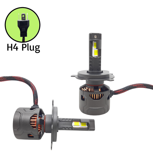 K-KARRY K9 200W H4 LED Headlight Bulb Fitting with 3 Prong Connector Plug
