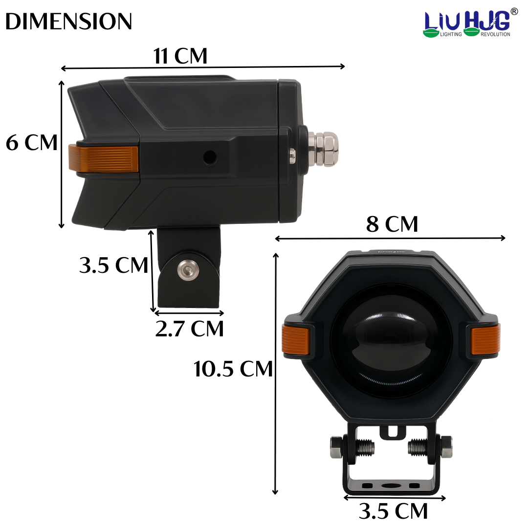 LIU HJG P97 LED fog light, 100W bike fog light, 100W car fog light, yellow white LED fog lamp, red devil eye fog light, universal LED fog light, dual color fog light for bike, dual color fog light for car, high power 100W fog light, LIU HJG devil eye driving light