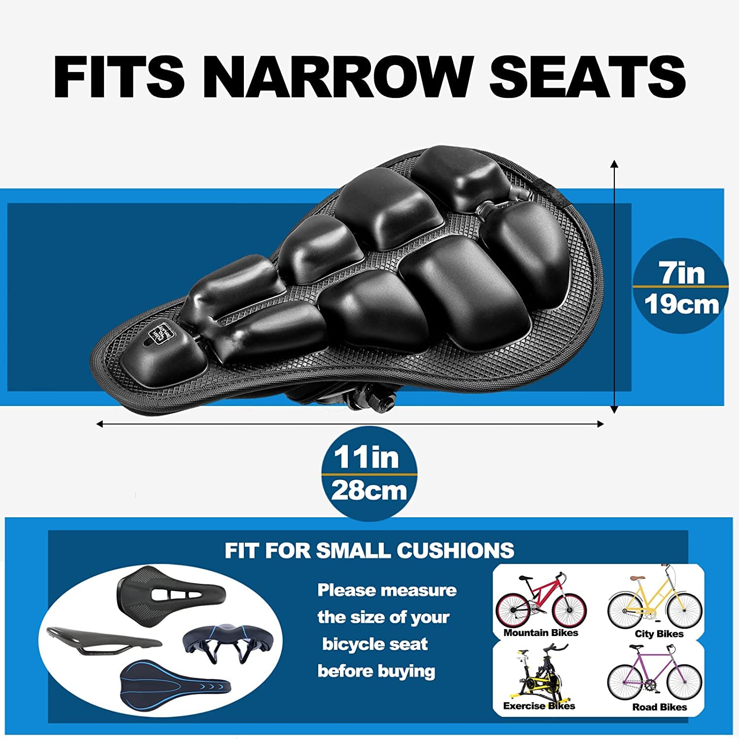 AUTOPOWERZ Cycle Seat Waterproof Cushion 3D Air Shock Absorbing Bicycle Seat