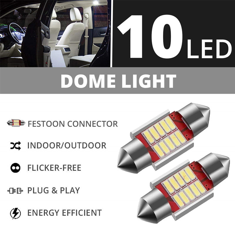 10 SMD Car Interior, Roof Led Light with Festoon Holder (5W) for All Cars (Blue, 4 pcs)2