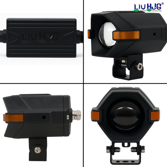 LIU HJG P97 LED fog light, 100W bike fog light, 100W car fog light, yellow white LED fog lamp, red devil eye fog light, universal LED fog light, dual color fog light for bike, dual color fog light for car, high power 100W fog light, LIU HJG devil eye driving light