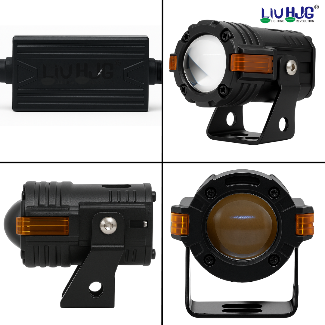 LIU HJG S-82 LED fog light, 80W bike fog light, 80W car fog light, yellow white LED fog lamp, red devil eye fog light, universal mini driving light, dual color fog light for bike, dual color fog light for car, high power 80W fog light, LIU HJG devil eye mini light