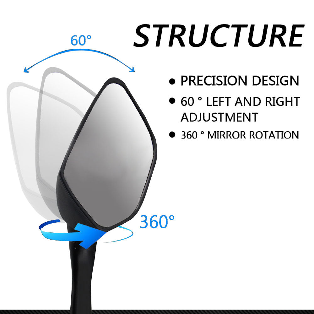 Compactable Mirror AUTOPOWERZ rear view Adjustable Rotating Mirror Fin compactable For Ya