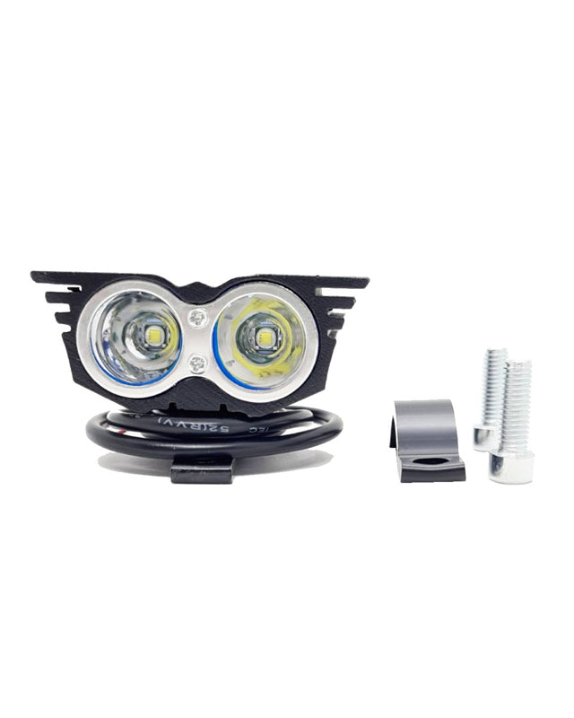 2 LED Owl Eye Waterproof CREE LED Fog Light with 3 Mode Function High Beam/Low Beam & Flashing for Bike/Motorcycle and Cars (20W, Black, Pack Of 1 PC)