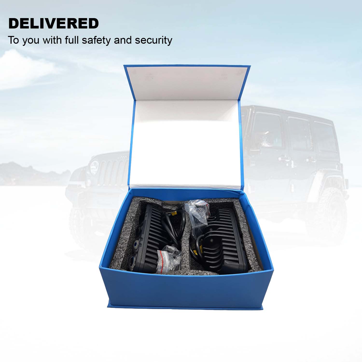 AUTOPOWERZ Motorcycle Lighting System Rectangle 4LED FOG light with Mini Projector Lens Dual Color White-Yellow (Pack of 2 Pcs.)(12-80VDC,80W)