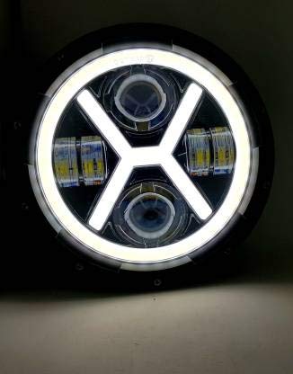 7 Inch LED Headlight for Bikes Dual Color with DRL