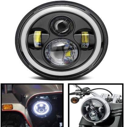 thumbnail image 2 of 7" Round LED Headlight Hi/Lo Beam With Halo DRL & Turn Signal – For VW Buggy, Harley, Jeep Wrangler 2 of 2