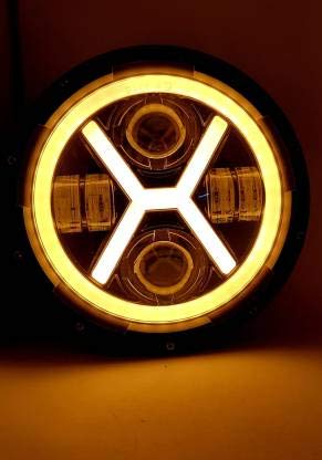 7 Inch LED Headlight for Bikes Dual Color with DRL