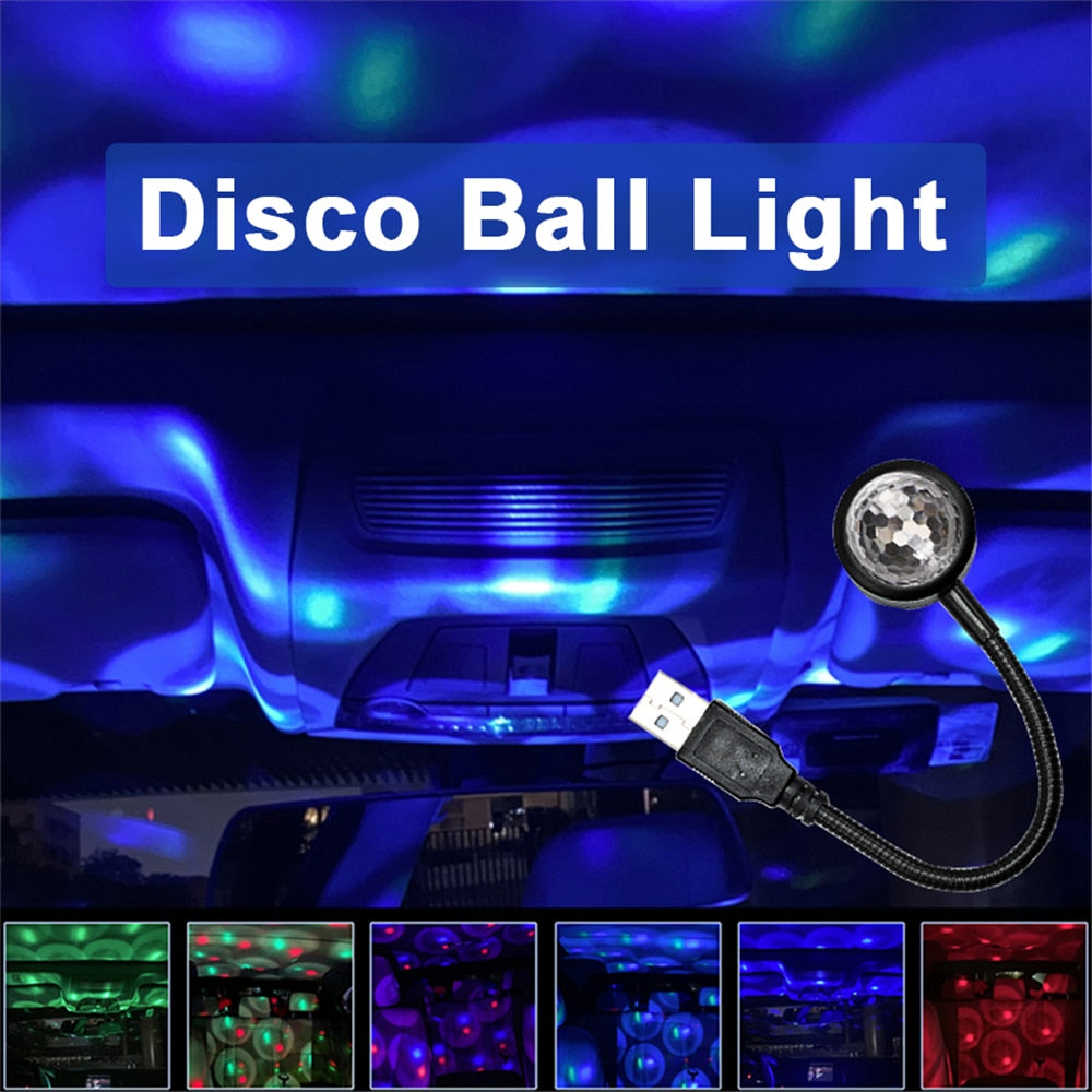 AUTOPOWERZ Disco Projection Light with 7 Colors and 9 Functional Modes 360 Degree Flexible Water Resistant USB Disco Night Light (Pack of 1, Plastic)