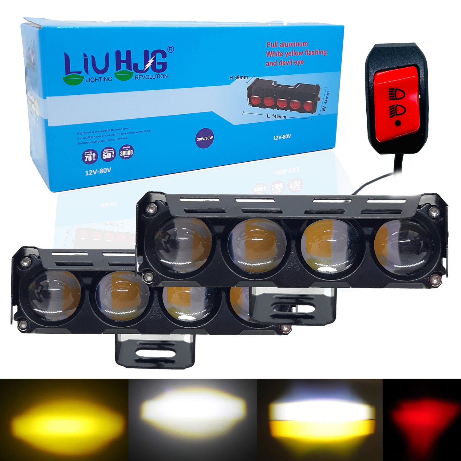 liu hjg led fog light, liu hjg yellow/white fog light, liu hjg led fog light, liu hjg led, liu hjg red devil eye light, liu hjg light with switch, liu hjg light with flashing mode