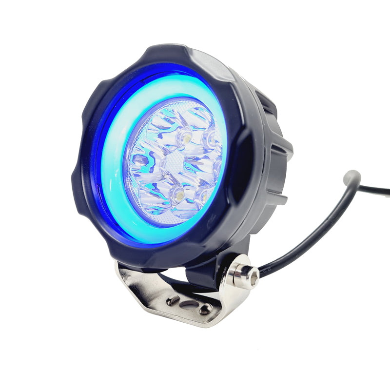 6 Led Fog Lamp Blue Round Drl