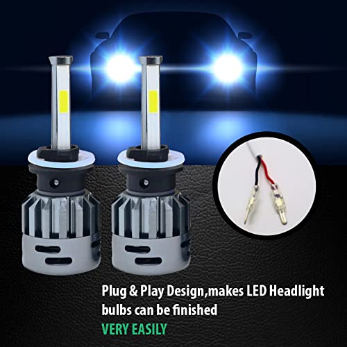 AUTOPOWERZ® 880 High/Low 10000LM 6500K LED Automotive Headlight Bulbs Auto Conversion Driving Lamp (DC-9-32V, 72W) (Pack-2)(TGH-880)White