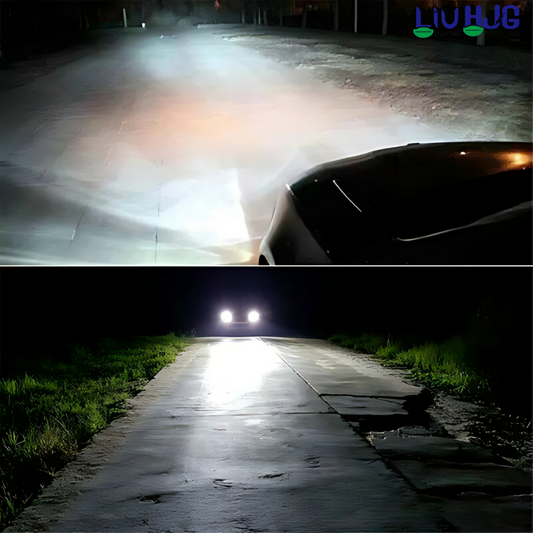 Genuine LIU HJG 300W H7 Light Output Test - Sharp High Intensity Focused Cut Off Line