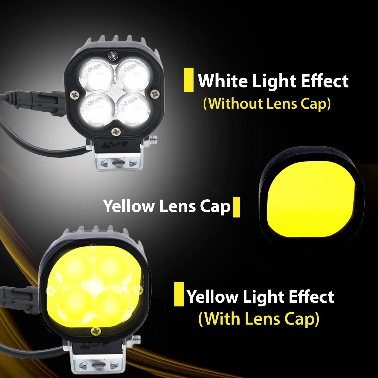 LIU HJG 40W LED Fog Light, Universal Fog Light for Car, Bike LED Fog Lamp, Yellow Lens Fog Light, 12V–85V DC Fog Light, LED Fog Light with Wiring Kit, Waterproof Fog Light, High Brightness Fog Light, Automotive LED Fog Lamp, LIU HJG Fog Light with Harness, Vehicle Fog Light Yellow Cover, Off-Road LED Fog Light, Bike Car Truck Fog Light, Universal LED Driving Light.