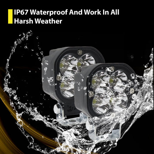 LIU HJG 40W LED Fog Light, Universal Fog Light for Car, Bike LED Fog Lamp, Yellow Lens Fog Light, 12V–85V DC Fog Light, LED Fog Light with Wiring Kit, Waterproof Fog Light, High Brightness Fog Light, Automotive LED Fog Lamp, LIU HJG Fog Light with Harness, Vehicle Fog Light Yellow Cover, Off-Road LED Fog Light, Bike Car Truck Fog Light, Universal LED Driving Light.