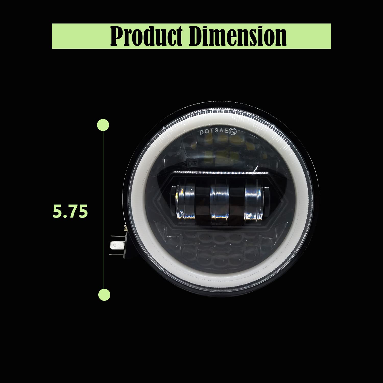 LIU HJG 5.75 inch LED headlight, 75W round LED headlight, LED bike headlight 12-80V DC, round headlamp for Bajaj bikes, Avenger compatible LED light, motorcycle LED headlight, universal fit round headlight, high power LED for Bajaj, waterproof bike headlight, durable motorcycle headlamp, LIU HJG LED headlight for Avenger, custom LED headlight for Bajaj, bike LED headlight upgrade, bright 5.75 inch round LED light, energy-efficient motorcycle LED headlamp.