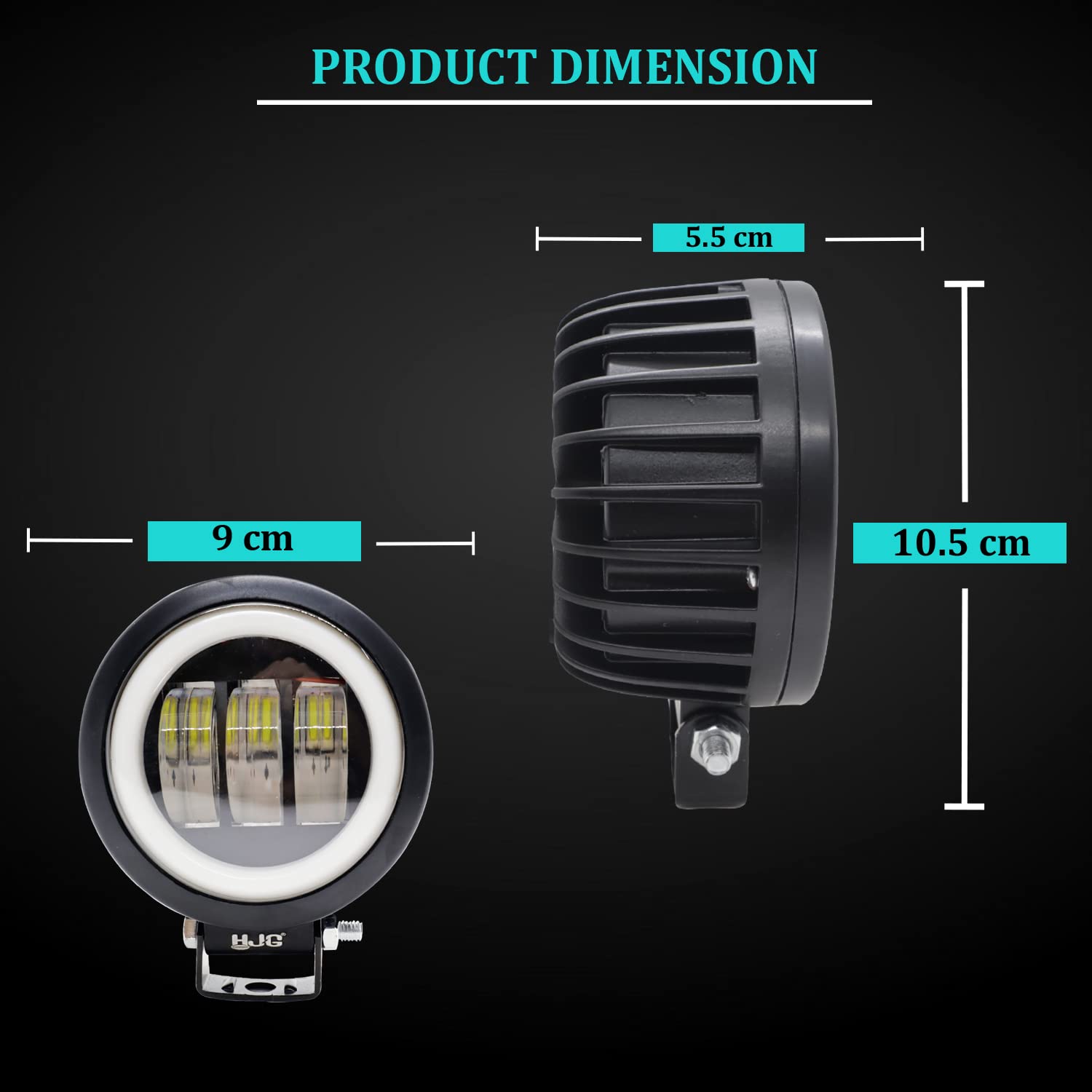 AUTOPOWERZ Round Shape fog light 3 Led Blue DRL For bikes and cars.(Light Power: 60W Voltage: DC9-80V)