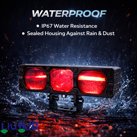 Genuine LIU HJG 3 Lens Fog Light with Active Blue or Red Devil Eye DRL