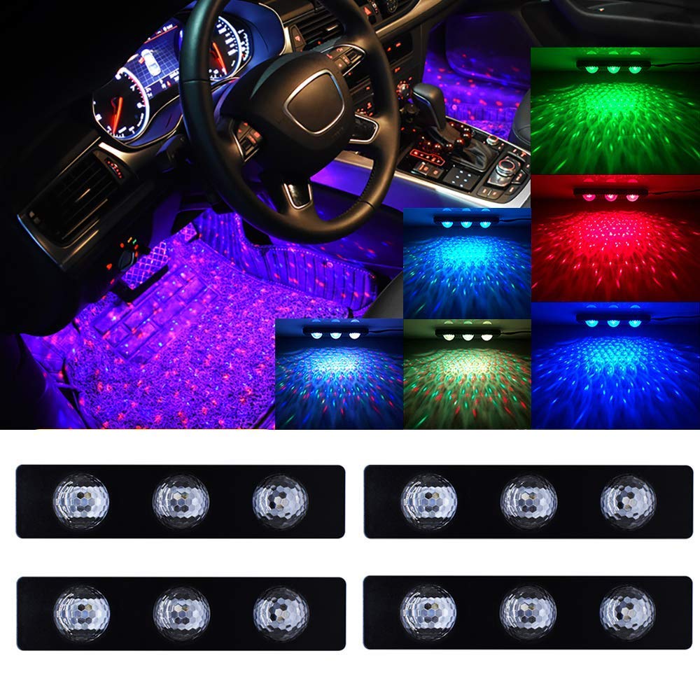 Car Interior Ambient Star Lights; Multicolor with Music Control Star Atmosphere Light