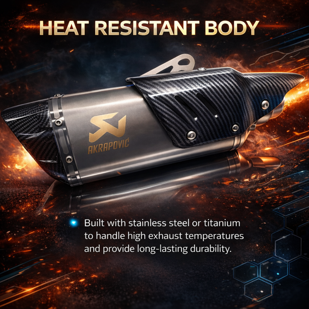 Akrapovic Motorcycle Universal Racing Exhaust for Yamaha R15v3 v2 v1 MT-15 Bajaj KTM Kawasaki Z900 Z800 Ninja (Black)