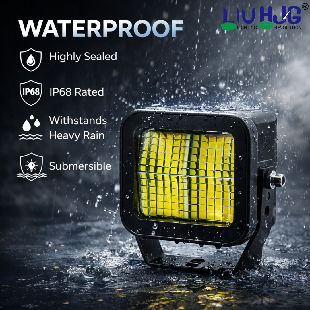 LIU HJG 4 LED Super Bright Fog Light Waterproof & Dustproof 72 Watts 12V DC Power White High Beam Light Reflection Universal fit for All Bikes & Cars (Pack of 2)