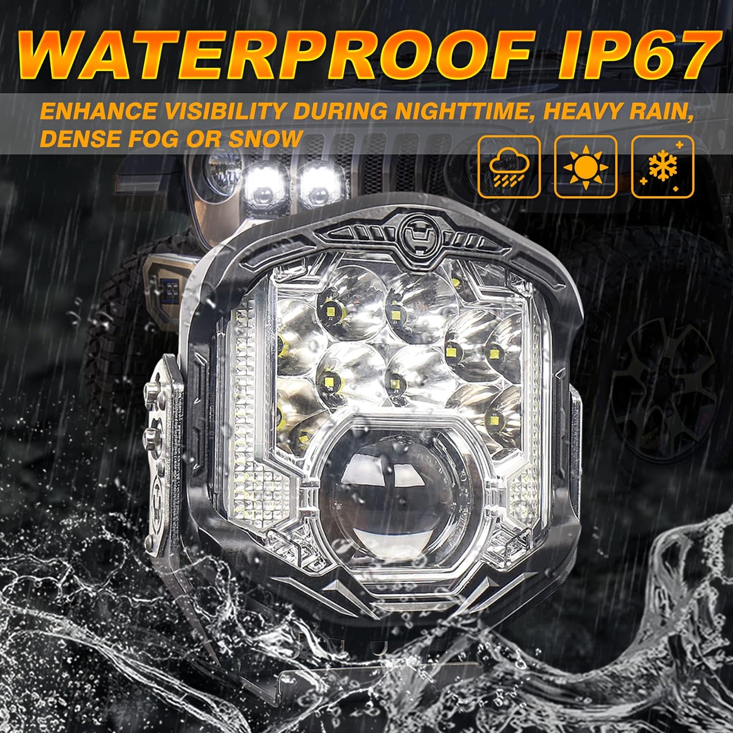 LIU HJG 7 inch LED Fog Light, 95W Off-Road Spot Light, LED Light for Thar, Jeep LED Fog Light, Ford Off-Road Fog Lamp, Truck LED Spot Light, Universal 7 Inch LED Light, Off-Road Driving Light, High Power LED Fog Light, Waterproof LED Spot Light, 7 Inch Round LED Light for SUV, LED Light for Off-Road Vehicles, Heavy Duty Fog Light for Jeep, Thar Spot Light LED, LED Fog Lamp for Trucks, 95W LED Light for Off-Roading, Durable LED Fog Light, LED Light for Night Trails, Wide Beam LED Off-Road Light, LIU HJG Univ