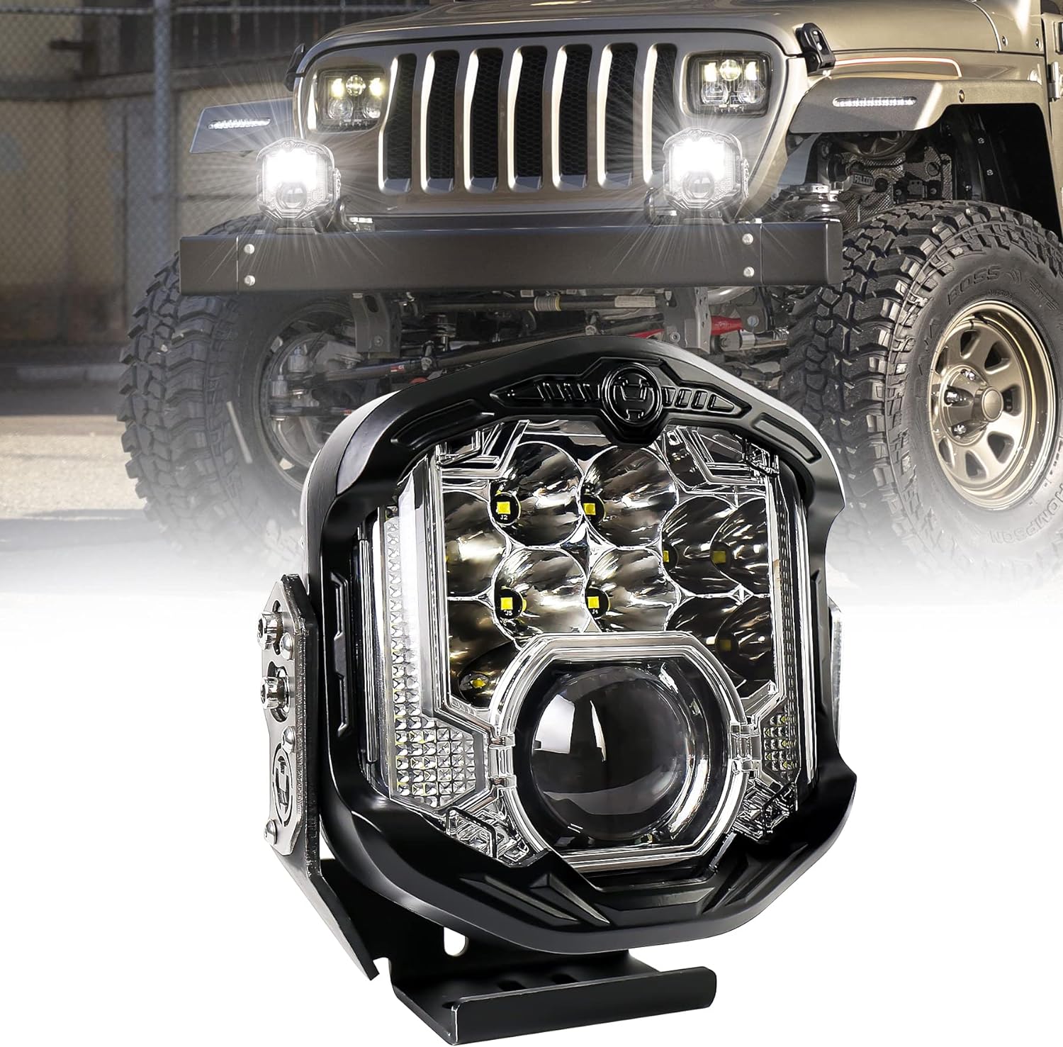 LIU HJG 7 inch LED Fog Light, 95W Off-Road Spot Light, LED Light for Thar, Jeep LED Fog Light, Ford Off-Road Fog Lamp, Truck LED Spot Light, Universal 7 Inch LED Light, Off-Road Driving Light, High Power LED Fog Light, Waterproof LED Spot Light, 7 Inch Round LED Light for SUV, LED Light for Off-Road Vehicles, Heavy Duty Fog Light for Jeep, Thar Spot Light LED, LED Fog Lamp for Trucks, 95W LED Light for Off-Roading, Durable LED Fog Light, LED Light for Night Trails, Wide Beam LED Off-Road Light, LIU HJG Univ