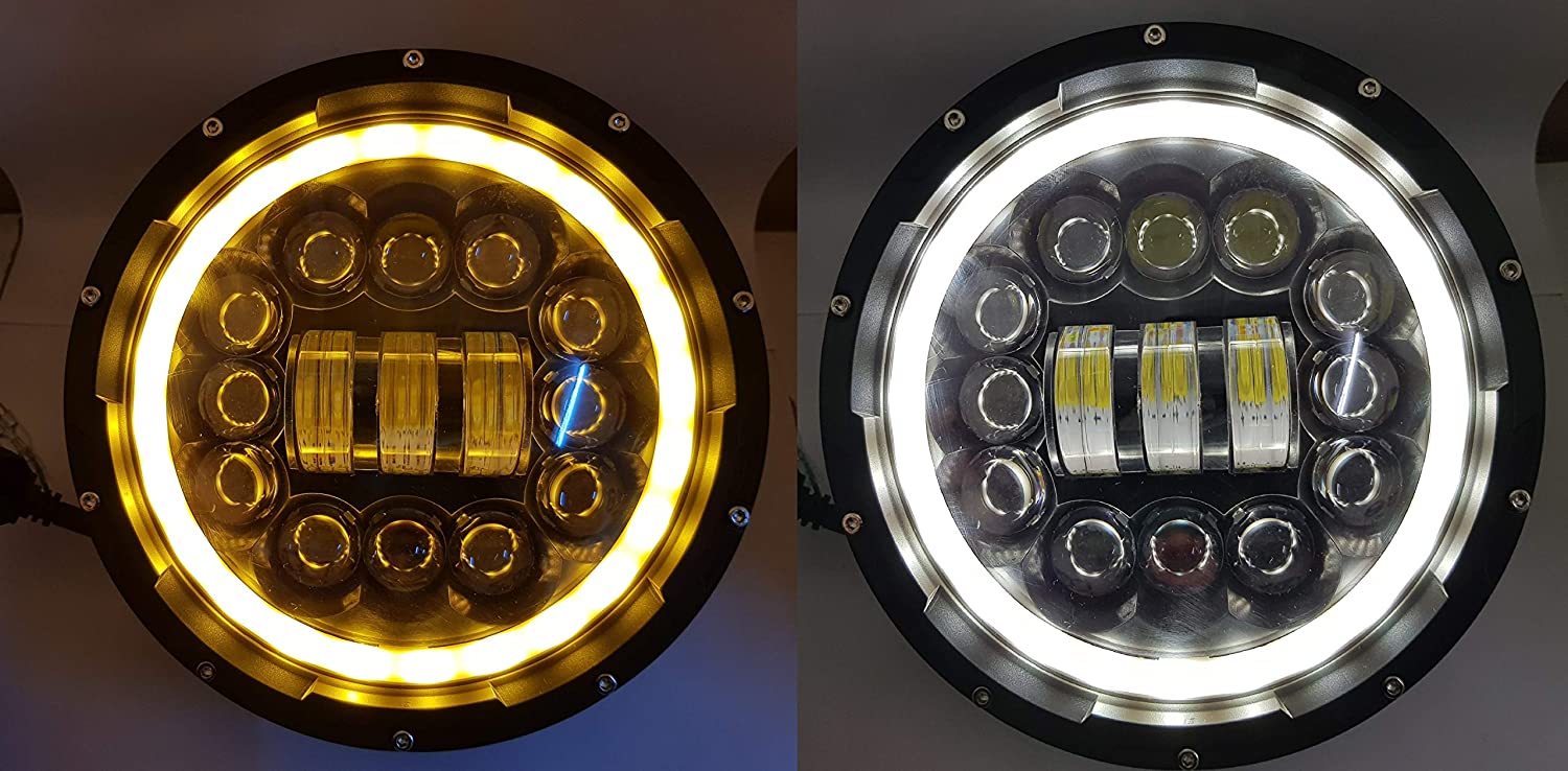 7 inch 15 led Super Bright LED Round Headlight for Royal Enfield