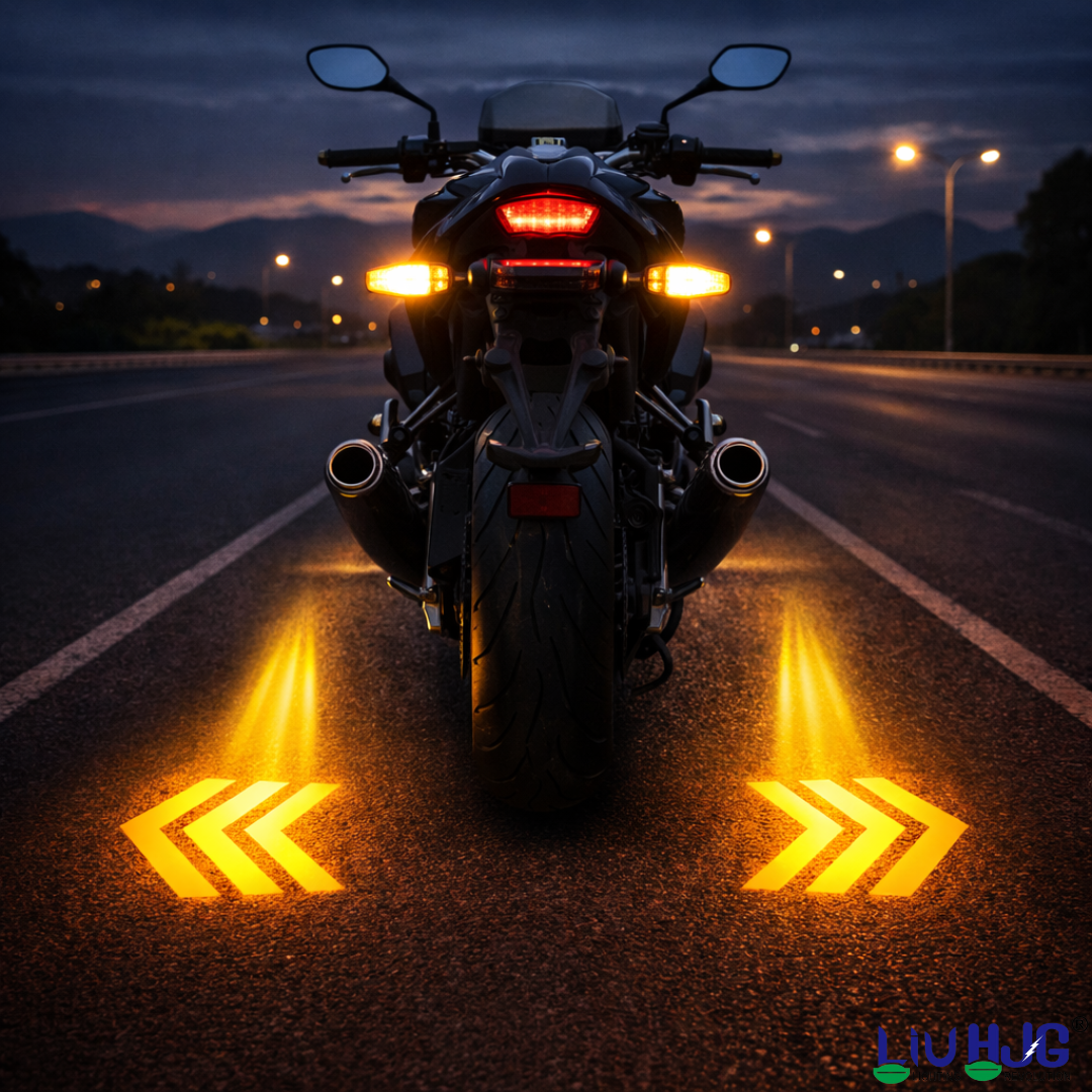 LIU HJG® Original WD07 LED Motorcycle Indicator Light Pair (Yellow + RGB Magnetic Color Changing System)