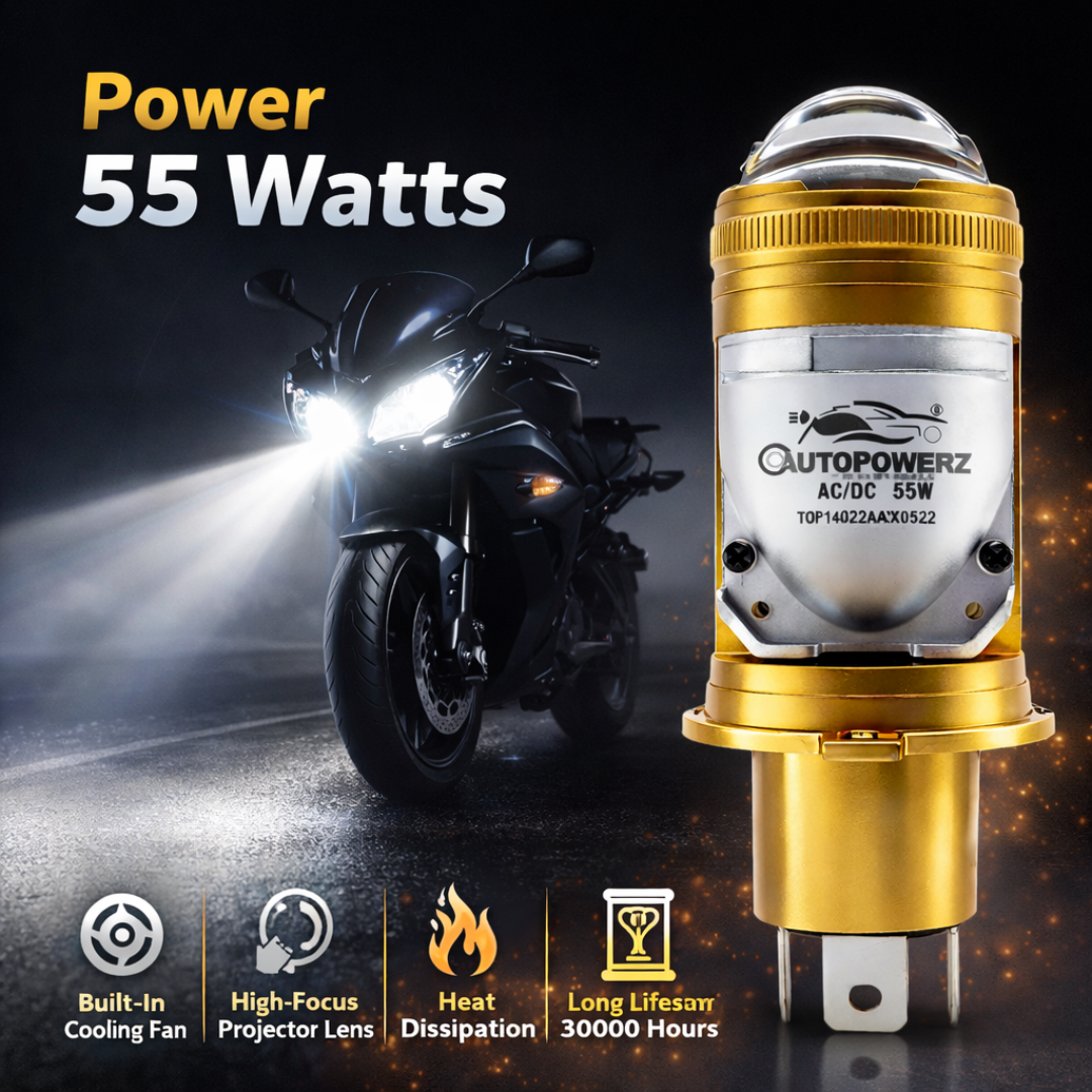 Dual Vision Lens Projector H4 LED  Headlight Bulb 1Pcs