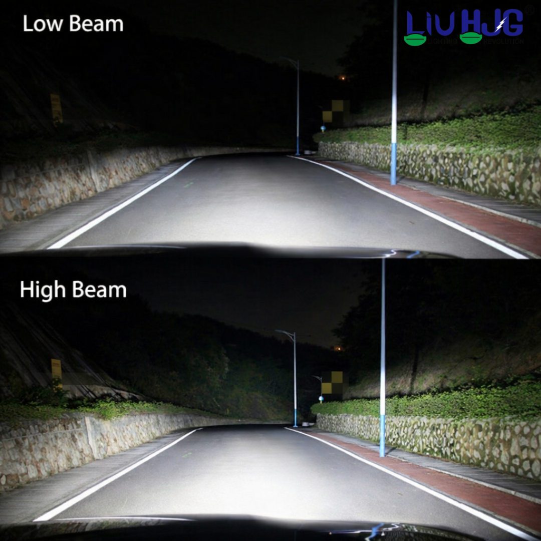 LIU HJG LED 9005 Headlight Fitting Waterproof & Heat Dissipation 120W Each (240W Total) 12V-80V DC Power High Beam White Light Reflection Universal Fit for All Bikes & Cars Model (Pack of 2)