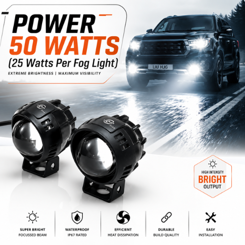 AUTOPOWERZ MC Top 50W Total Power 25W Per Light Focussed Auxiliary Spot Beam