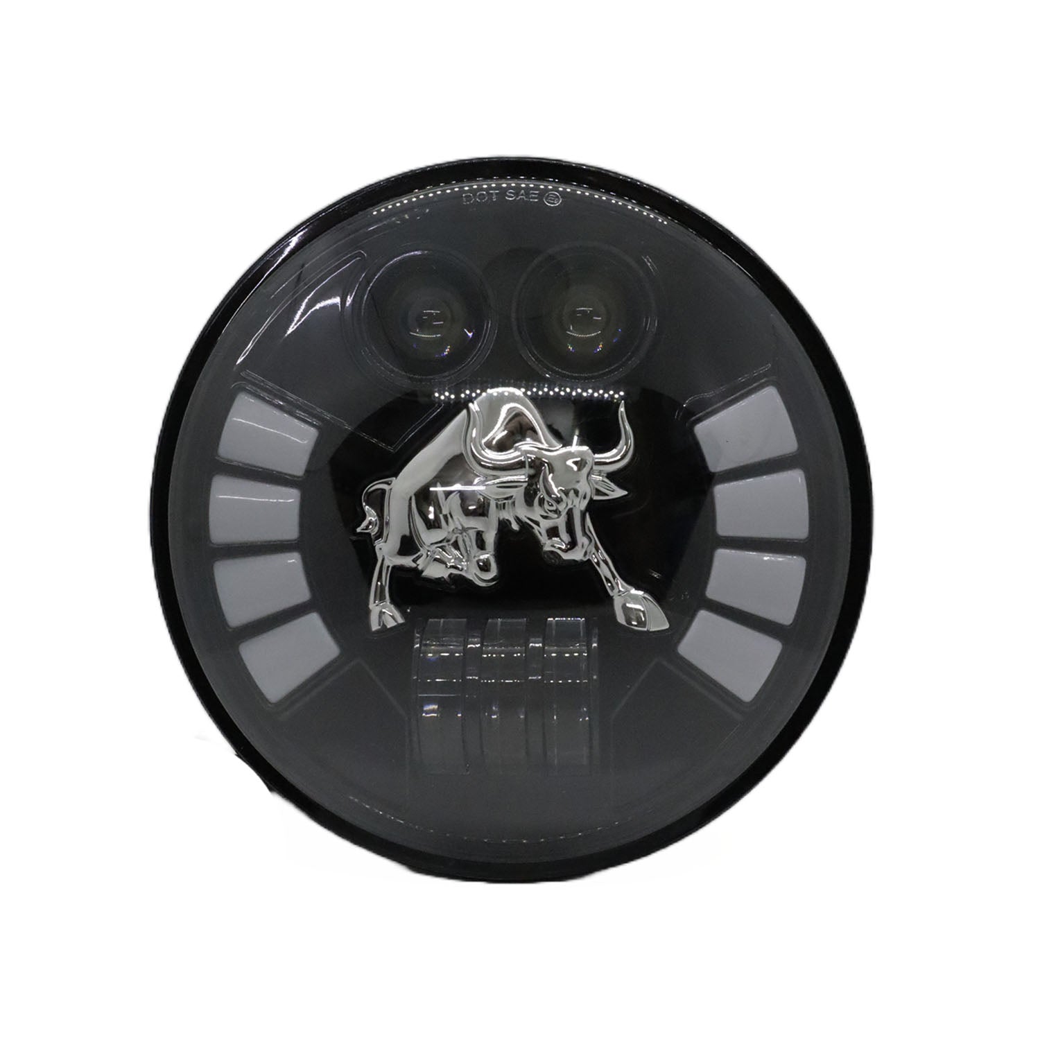 7 Inch Bull AUTOPOWERZ® 7 Inch Round BULL Headlight ( 7 Inch Bull Headlight) White