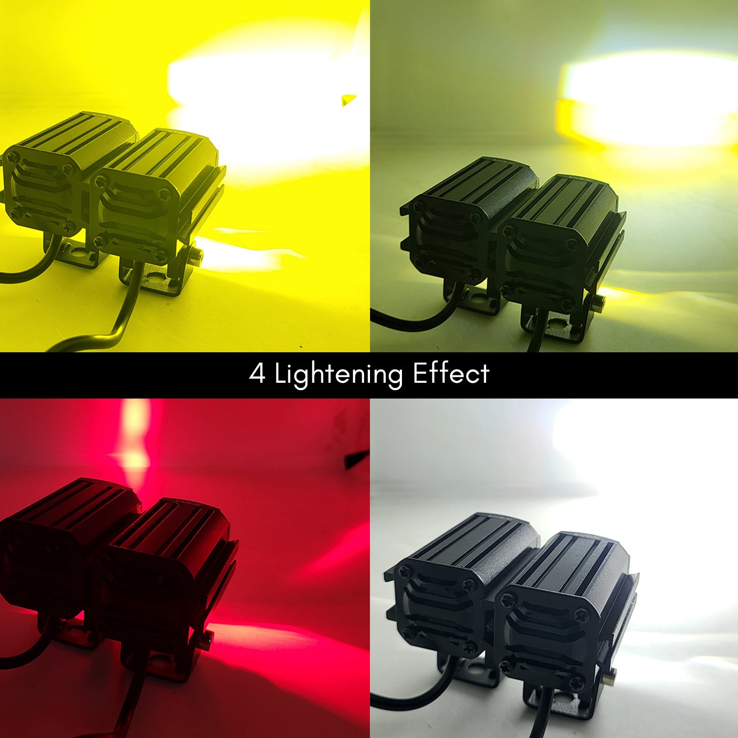 60W White/Yellow with RED Devil Eye LED Fog Light