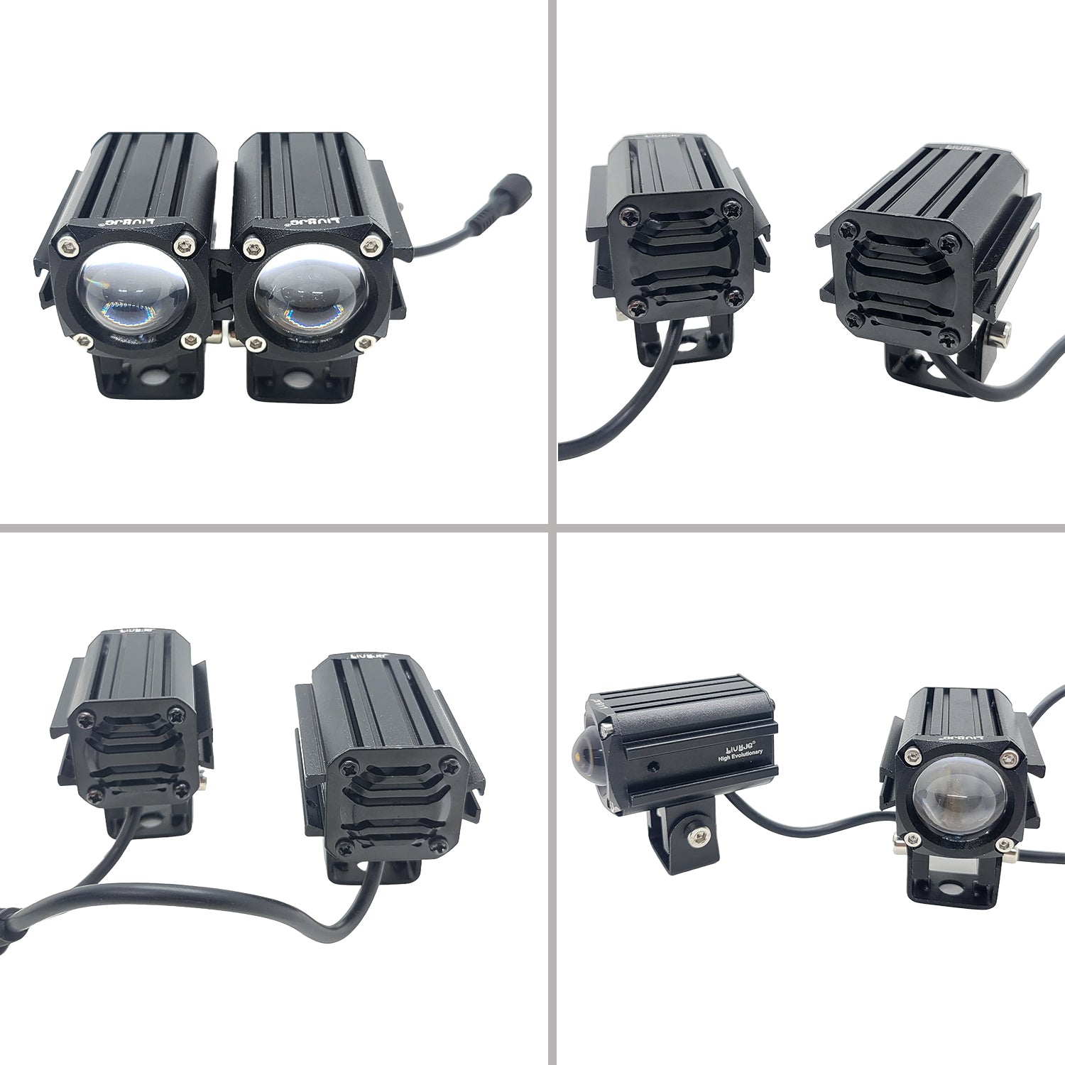 60W White/Yellow with RED Devil Eye LED Fog Light