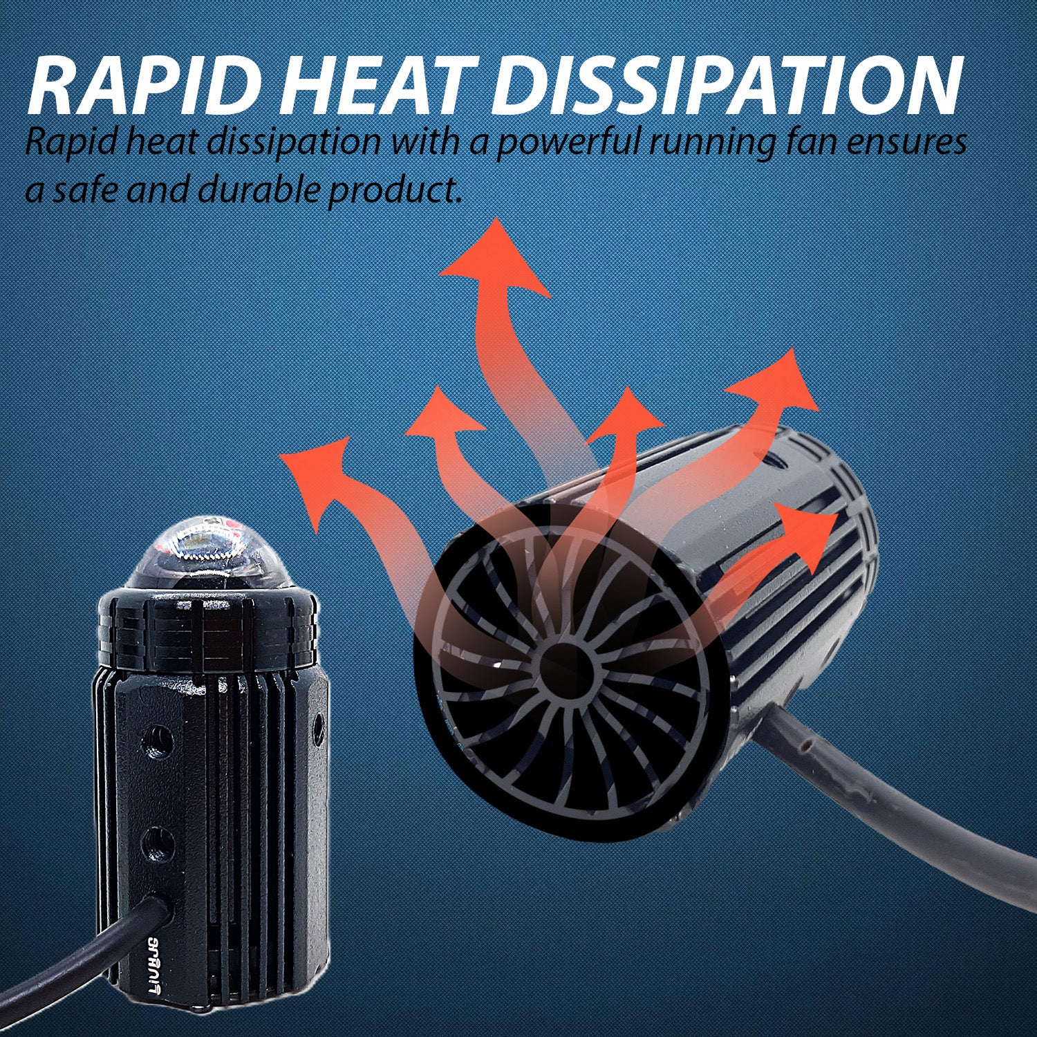 Original LIU HJG V3 Mini Drive, Red Devil Eye, Yellow White Flashing