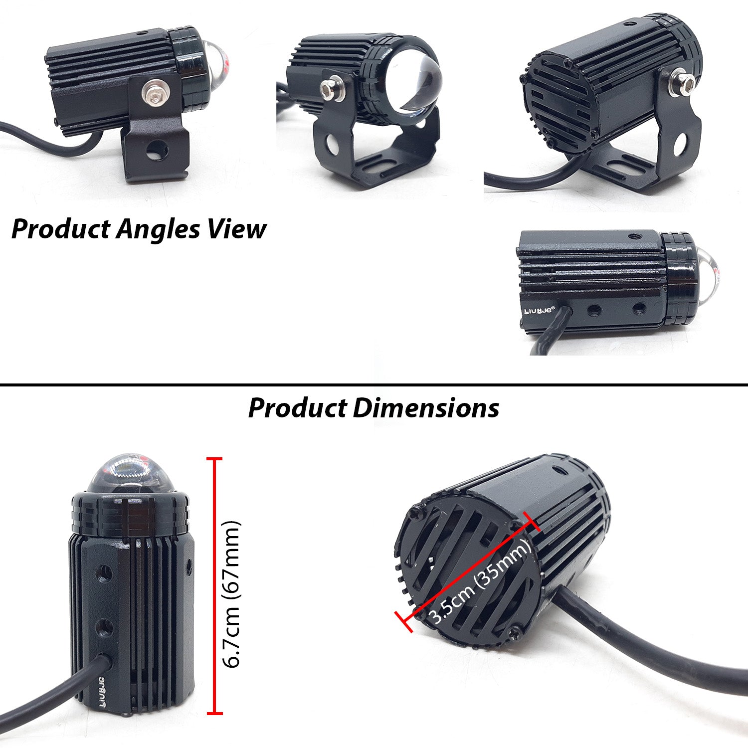 Original LIU HJG V3 Mini Drive, Red Devil Eye, Yellow White Flashing