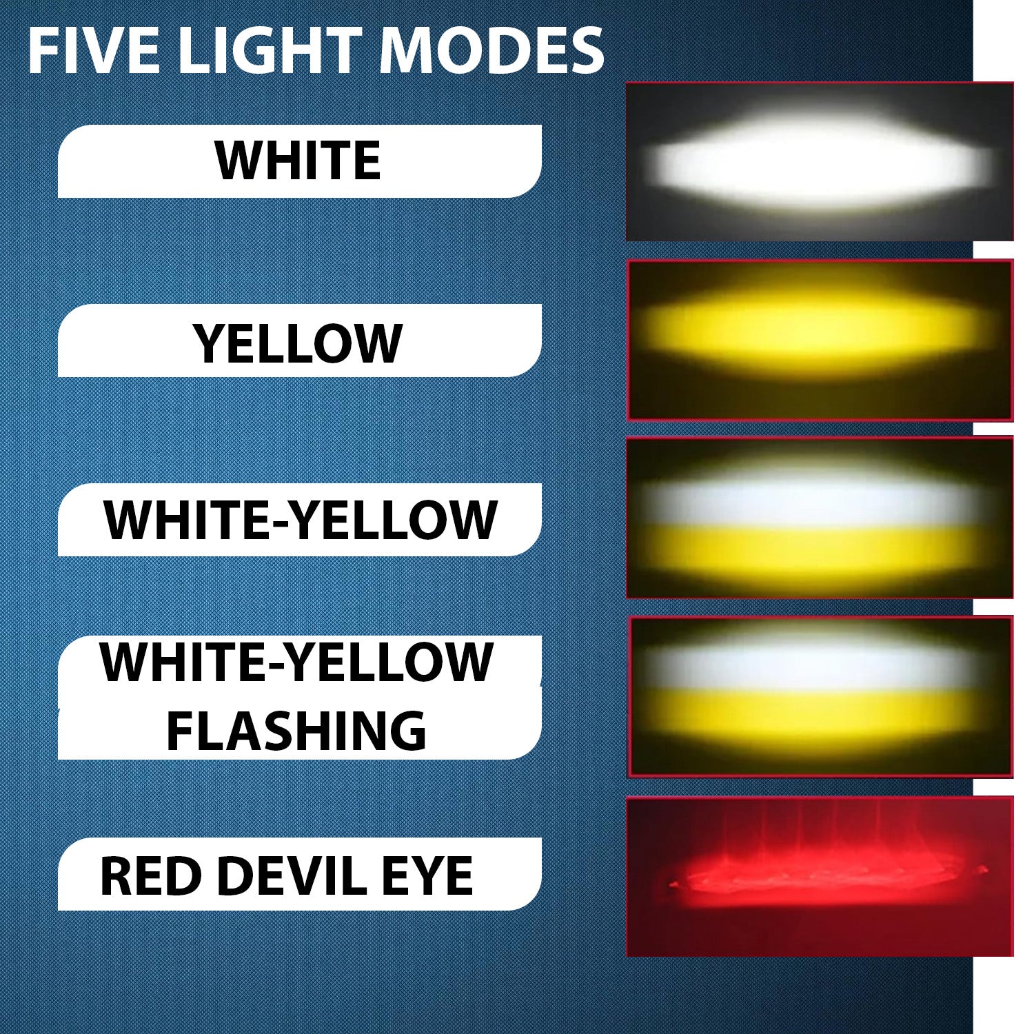 Original LIU HJG V3 Mini Drive, Red Devil Eye, Yellow White Flashing