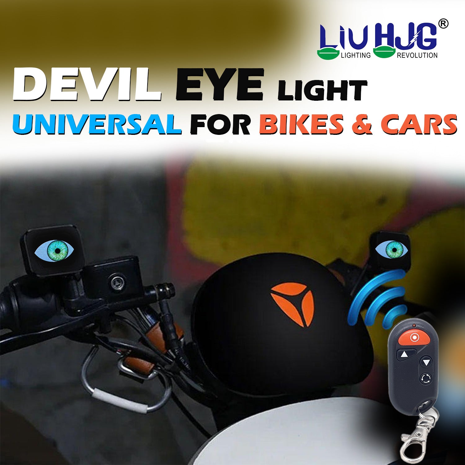 Motorcycle Eye Light, Led eye light for car, devil eye light, single eye led, liu hjg official store, led eye light for bike, - Animated Eye Light